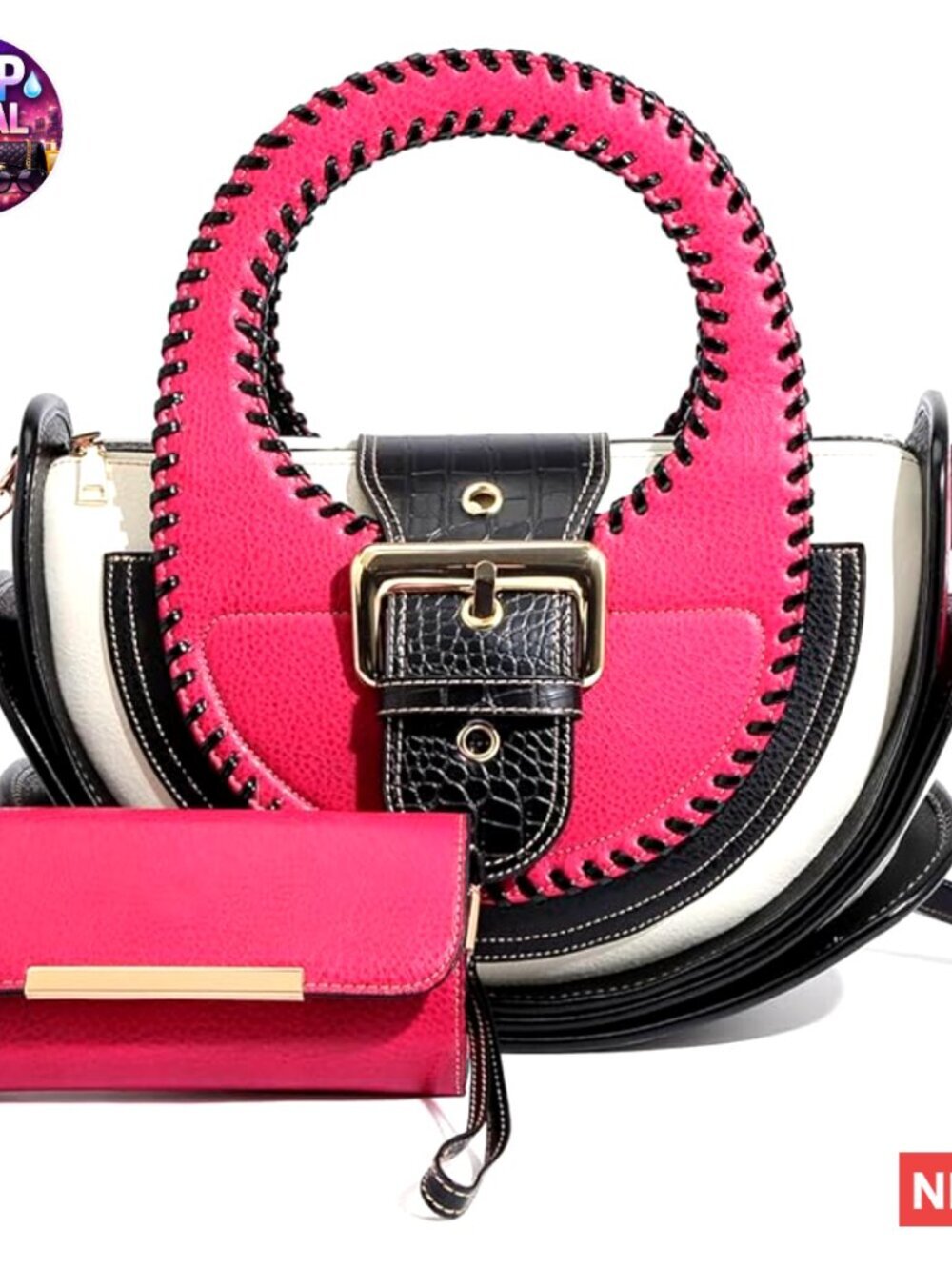 Faux Leather Crossbody Handbag with Detachable Strap Large Capacity